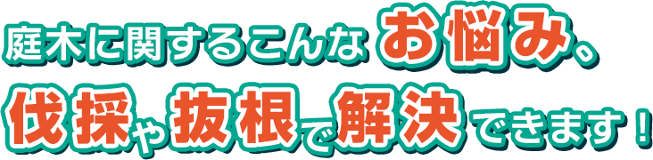 庭木に関するこんなお悩み、剪定で解決できます！